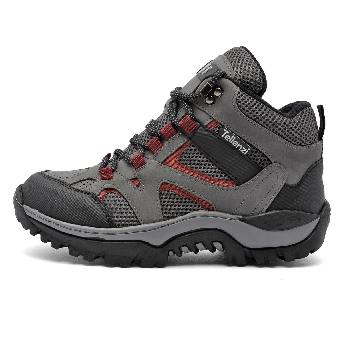 TELLENZI - Bota Outdoor Hombre Gris-Rojo tellenzi 9-101