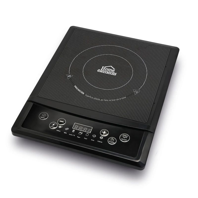 HOME ELEMENTS - Estufa Inducción Eléctrica 1 Quemador Home Elements Negra
