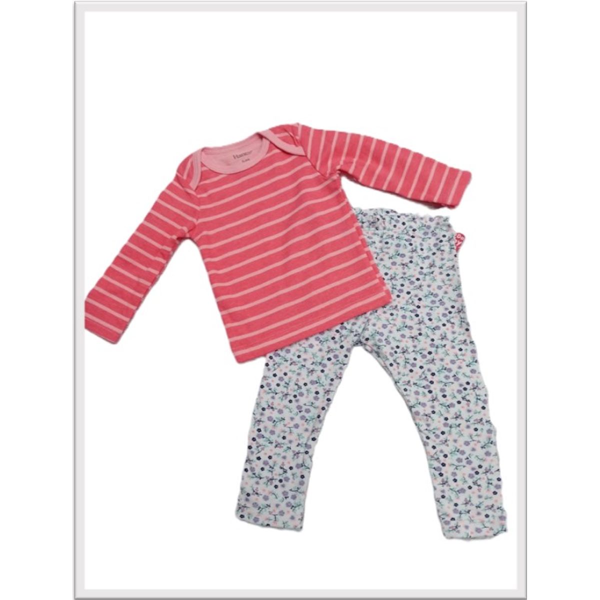 BABY MAS - CONJUNTO LEGGIS + BLUSA ML BEBE NIÑA 0 A 3 MESES