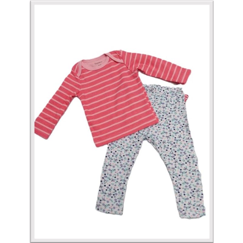 BABY MAS - CONJUNTO LEGGIS + BLUSA ML BEBE NIÑA 0 A 3 MESES