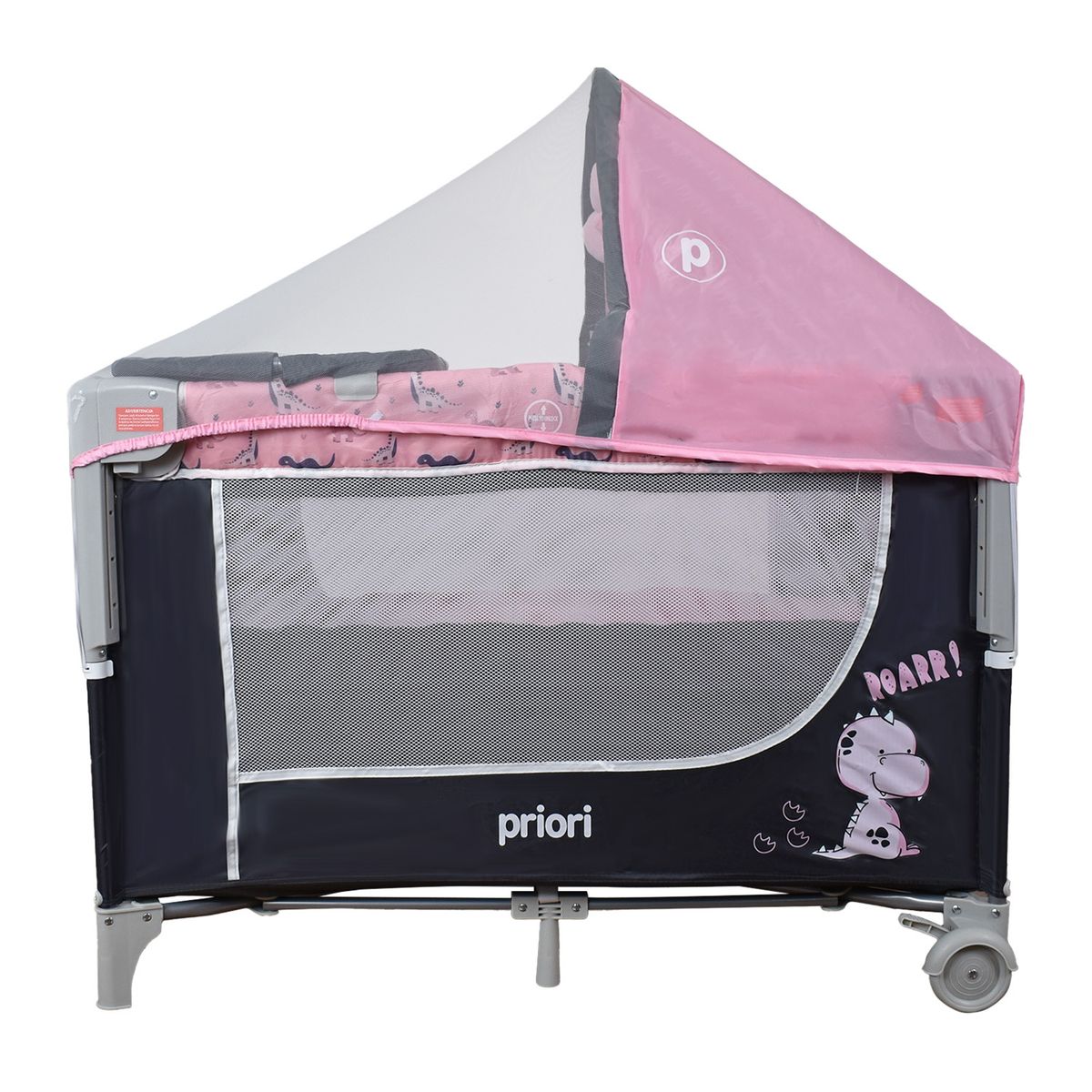 PRIORI - Cuna Corral Colecho Con Cambiador Madison Priori Rosa