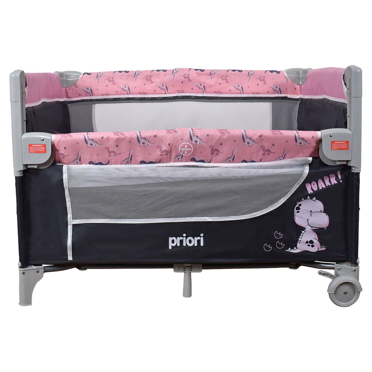 PRIORI - Cuna Corral Colecho Con Cambiador Madison Priori Rosa