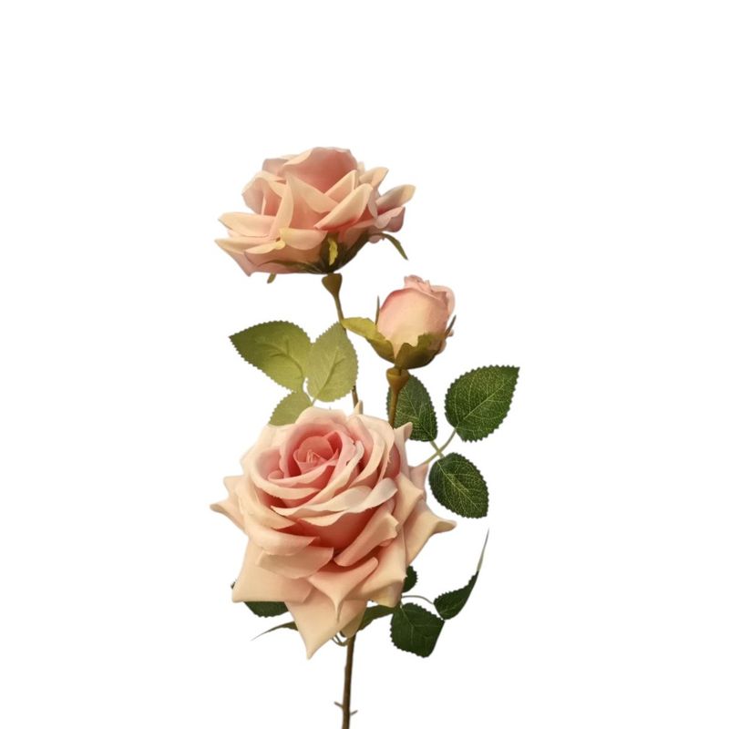 GENERICO - Rosa Artificial Rosada  en Seda 85cm