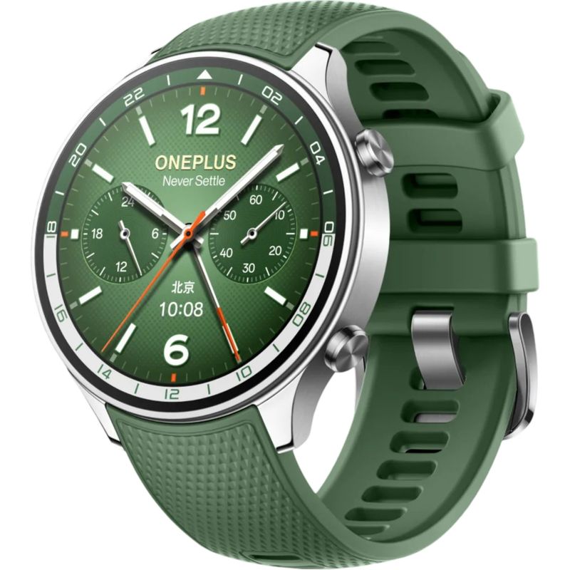 ONEPLUS - ONEPLUS WATCH 2R 46MM CAJA PLATEADA MALLA VERDE BISEL PLATEADO