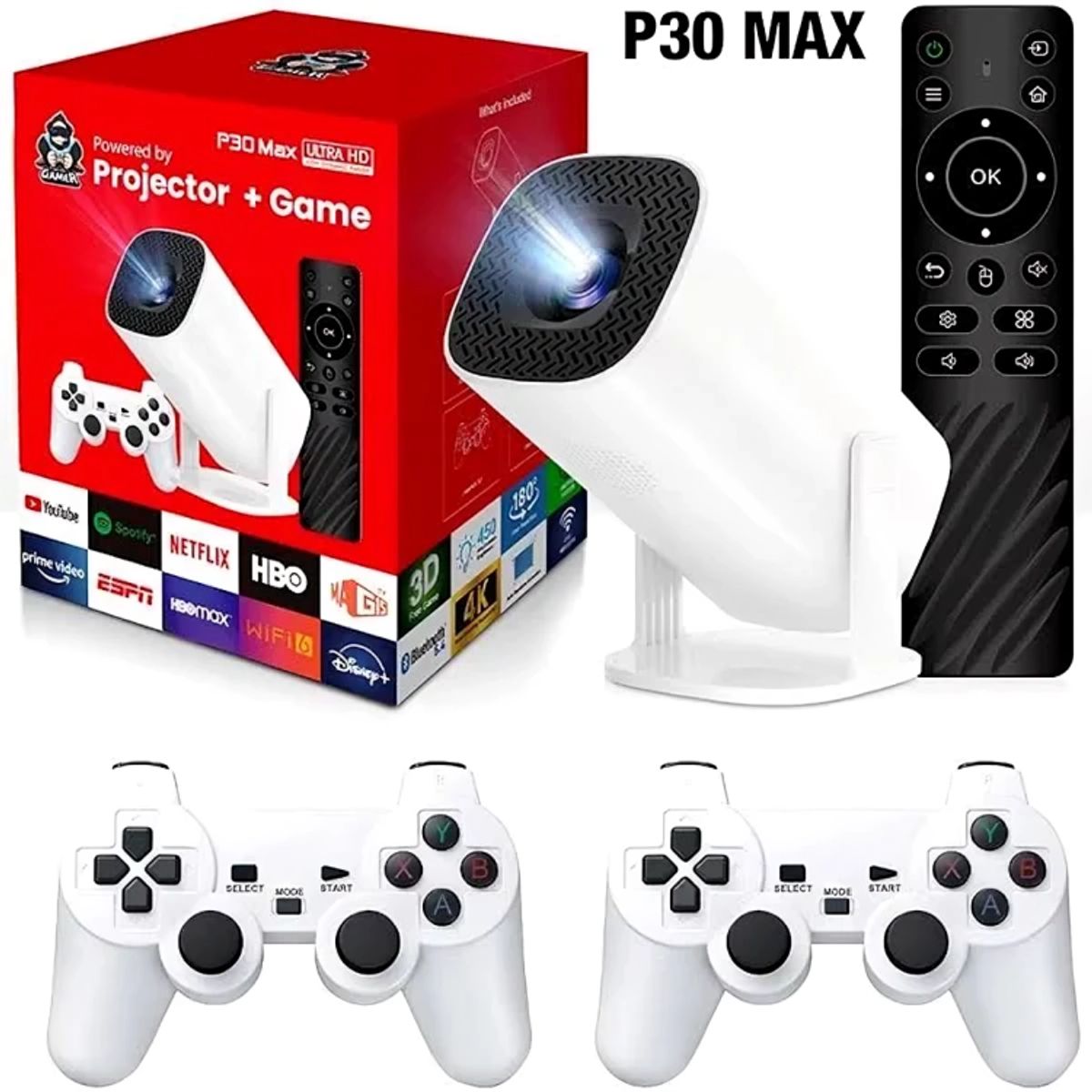 GENERICO - Proyector LED De Video Portátil Consola P30 MAX