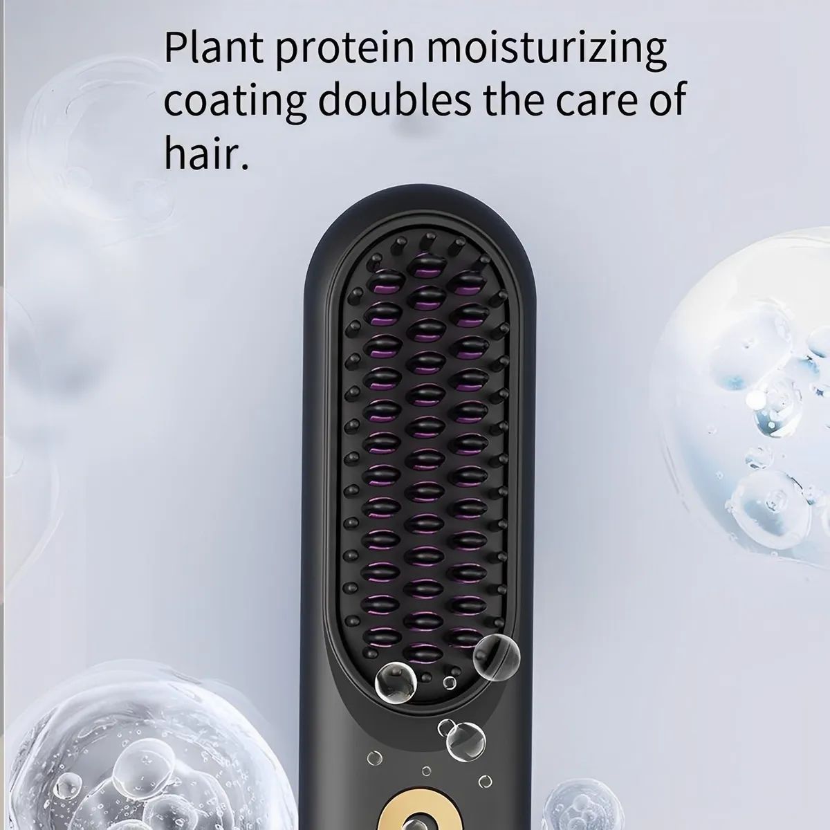 MILOPTS - Cepillo Alisador Peine Plancha De Pelo Portátil Eléctrico NEGRO