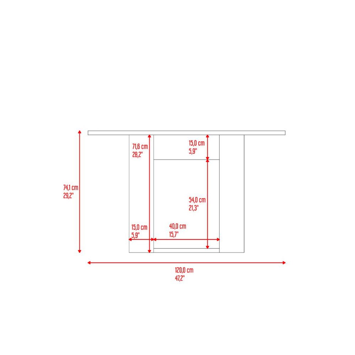 RTA DESIGN - Comedor Volder Nogal con Amplia Superficie