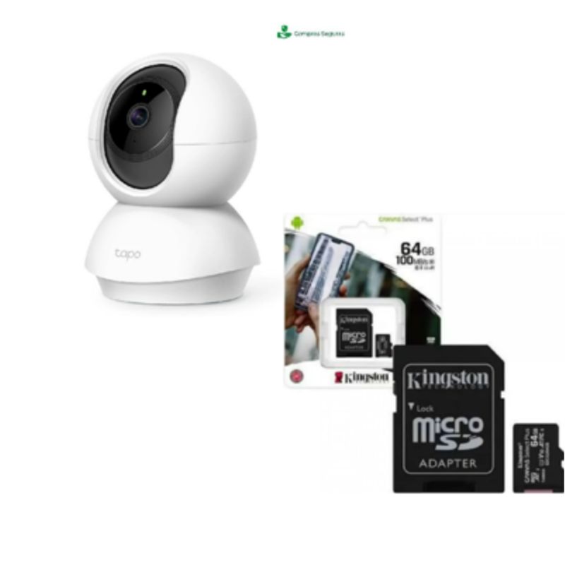 TP LINK - Cámara TP Link TAPO C210 2K WIFI + MEMORIA MICRO SD 64