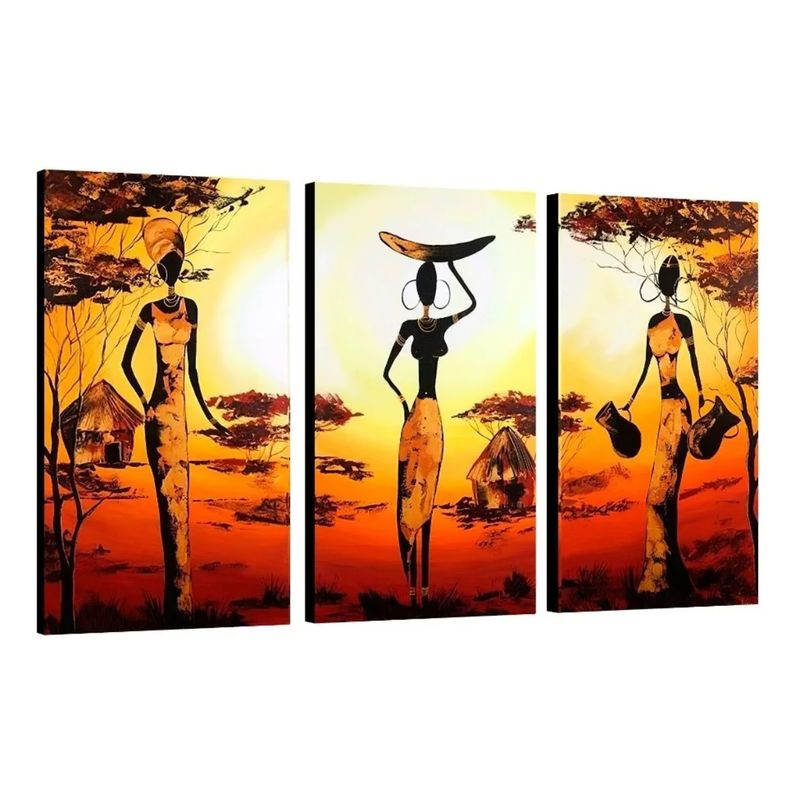 GENERICO - Cuadros Trípticos 90 Cm X 60 Cm, Elegante