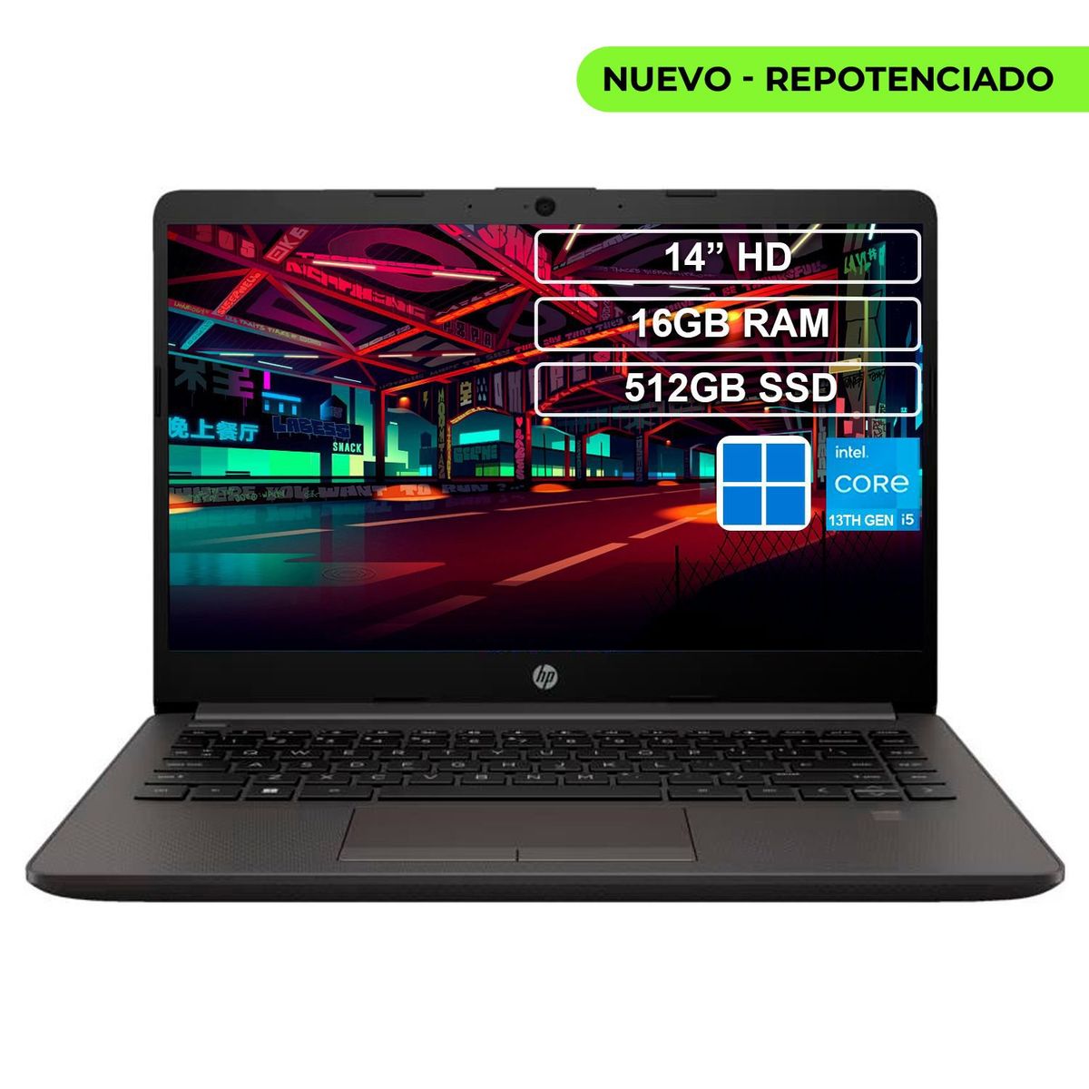 HP - Portátil HP 240R G9 Core i5 1335U 16GB 512GB Win 11 Home
