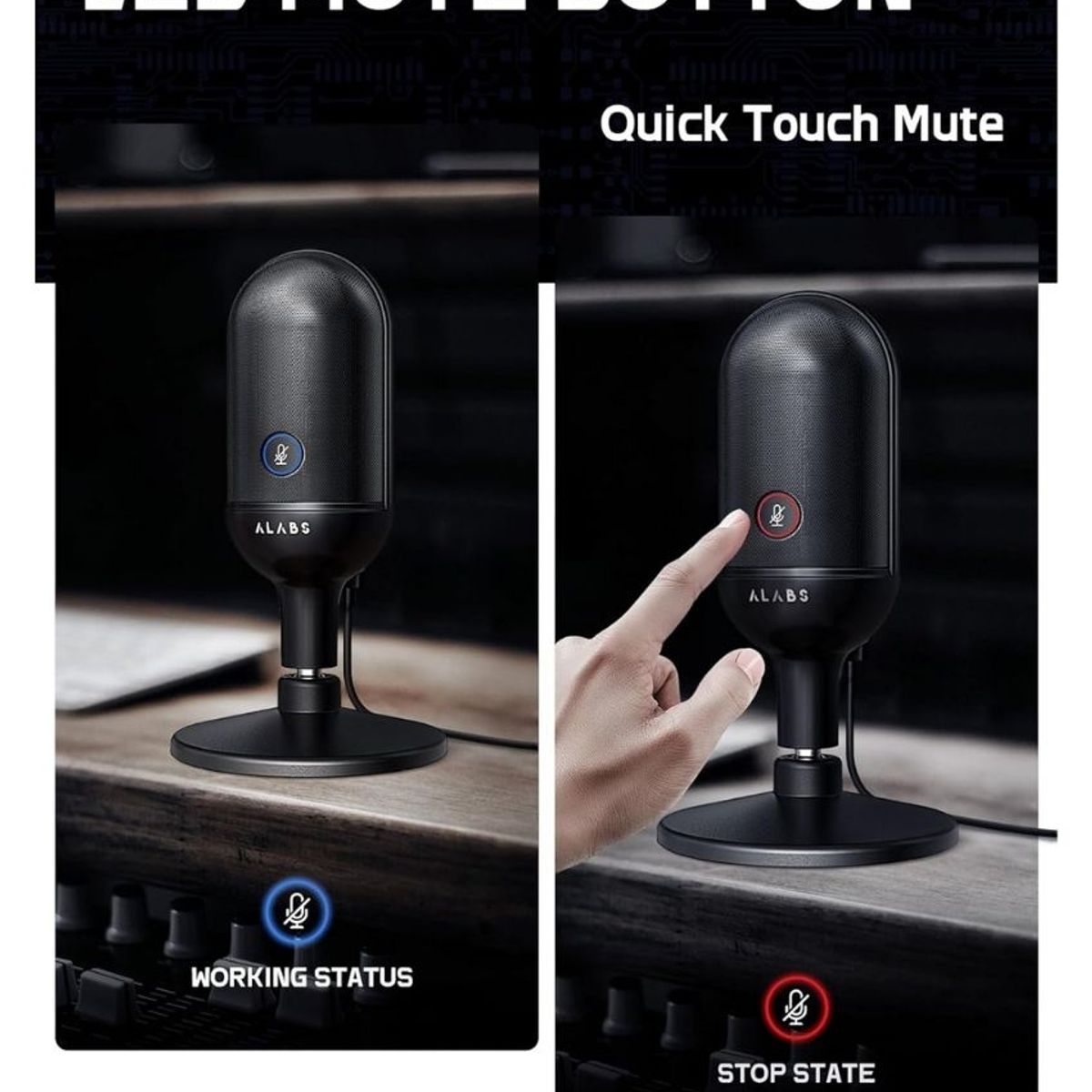 MEGALABS - Microfono Usb Profesional Condensador Cardioide Streaming