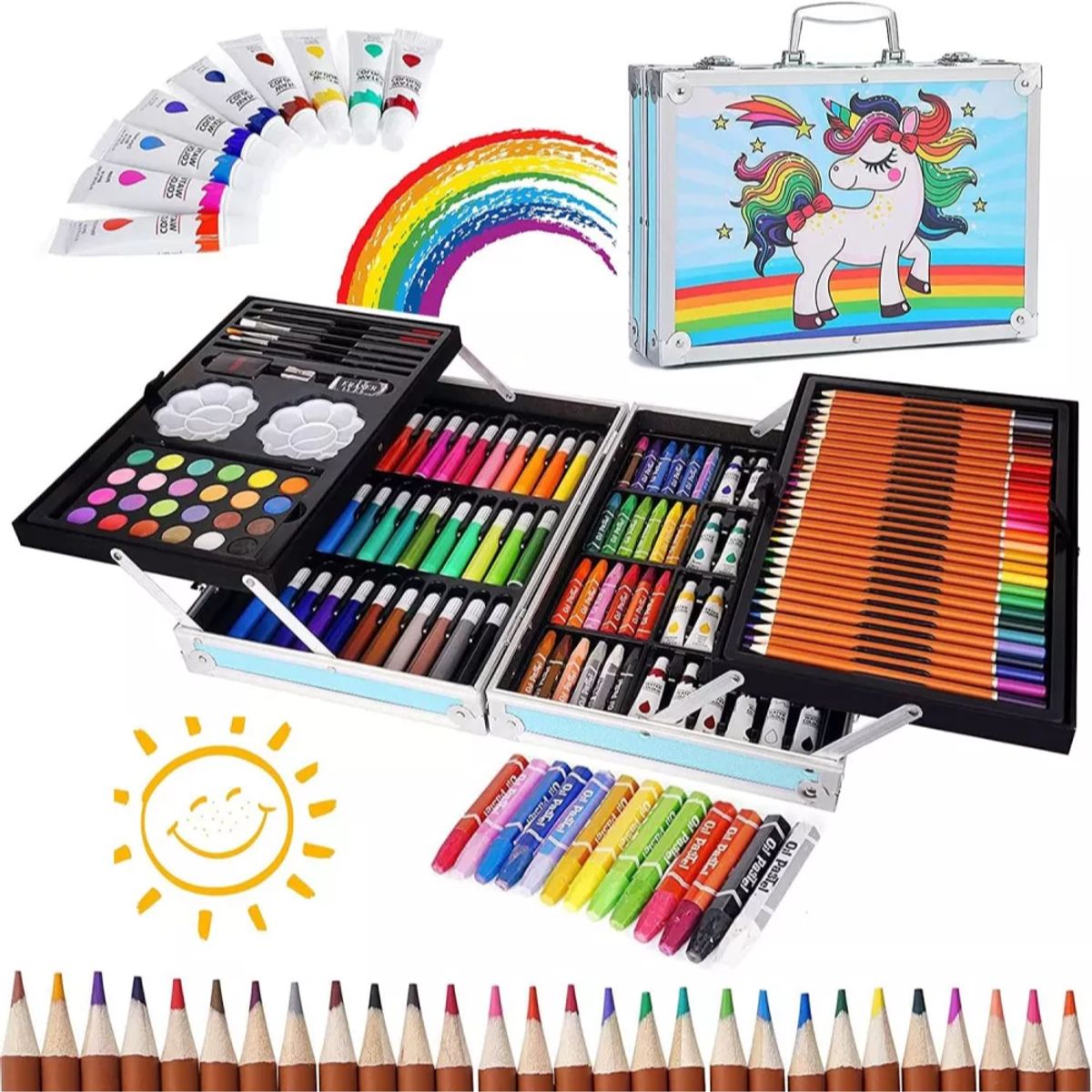 GENERICO - Kit De Pintura Profesional - Set De Arte Para Niños 145 Pcs