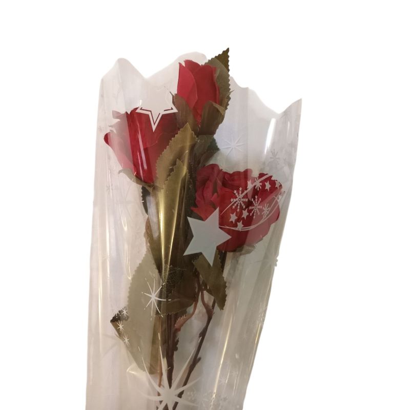 GENERICO - Rosa Artificial Roja Envejecido 48cm