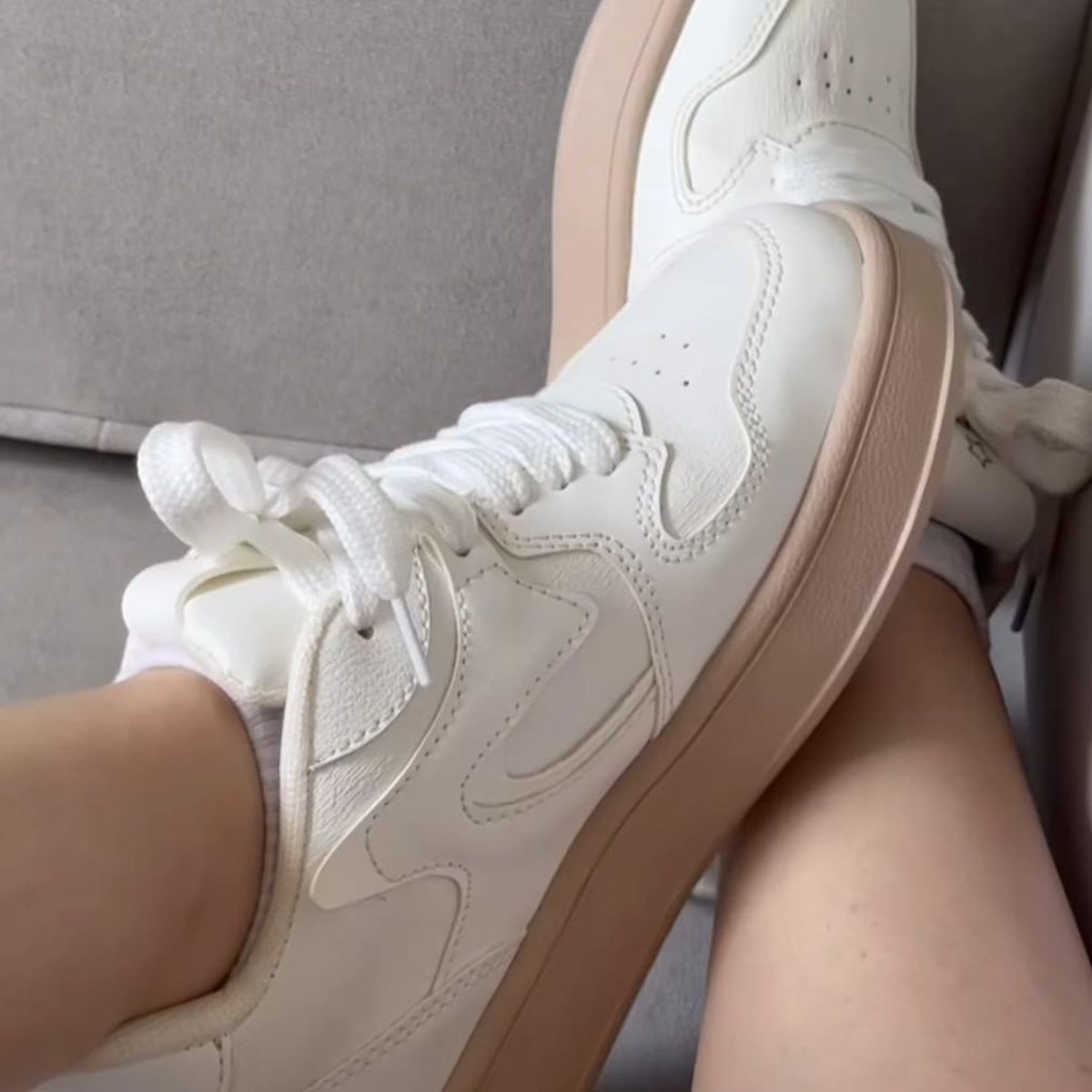 EVEGONZ - Tenis Casual Blanco de Moda Para Mujer