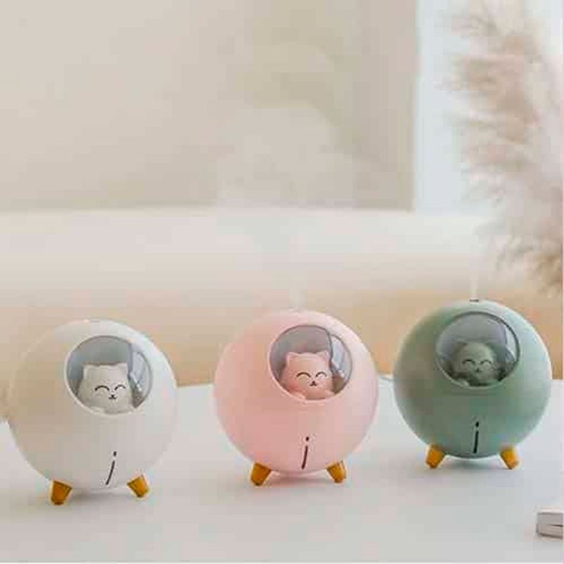 GENERICO - Humidificador Gato Aromaterapia LED 7 Colores