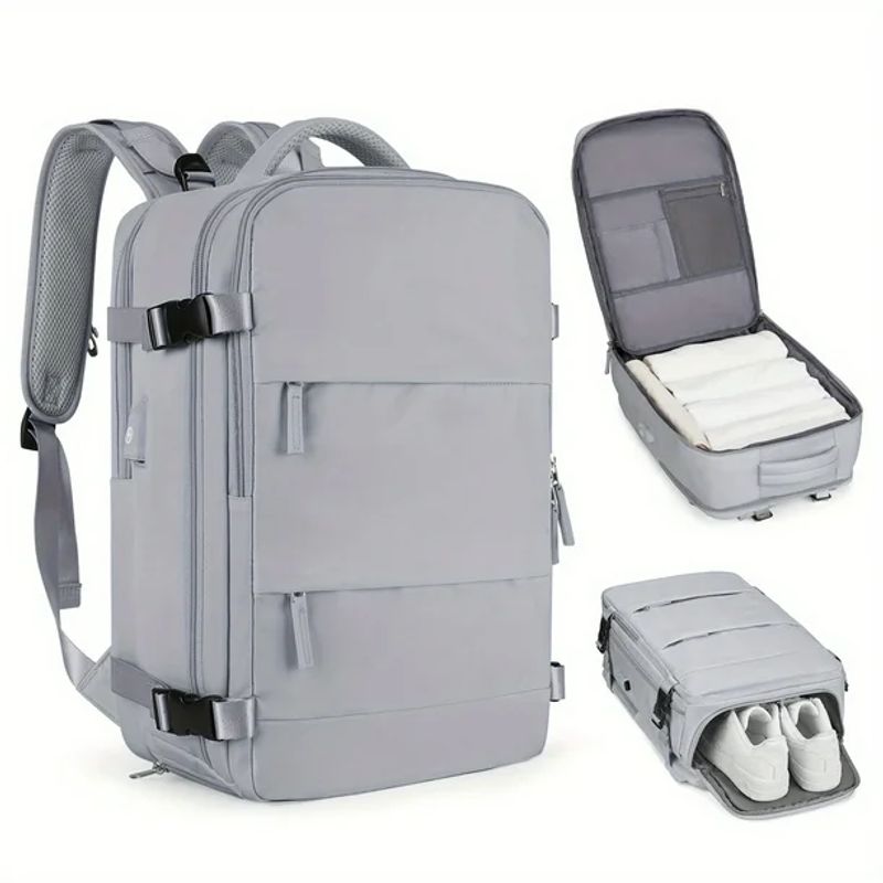 GENERICO - Morral Viajero Multiusos con Puerto USB y Bolsillo Antirrobo