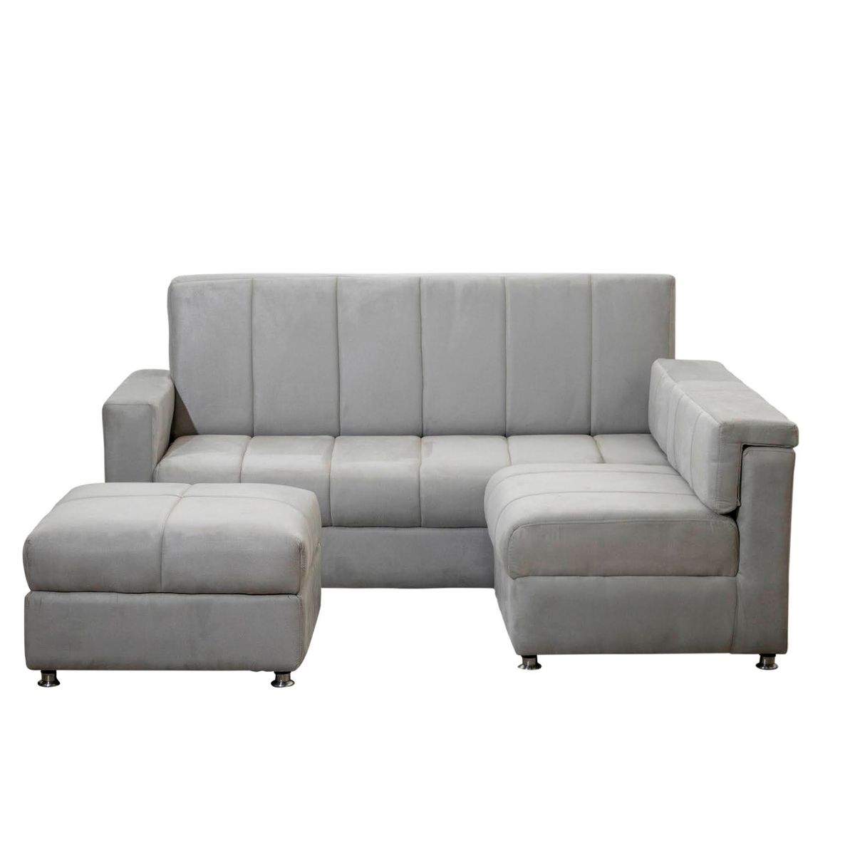 GENERICO - Juego de Sala Arrecife Gris Plata 5 Puestos Amaika