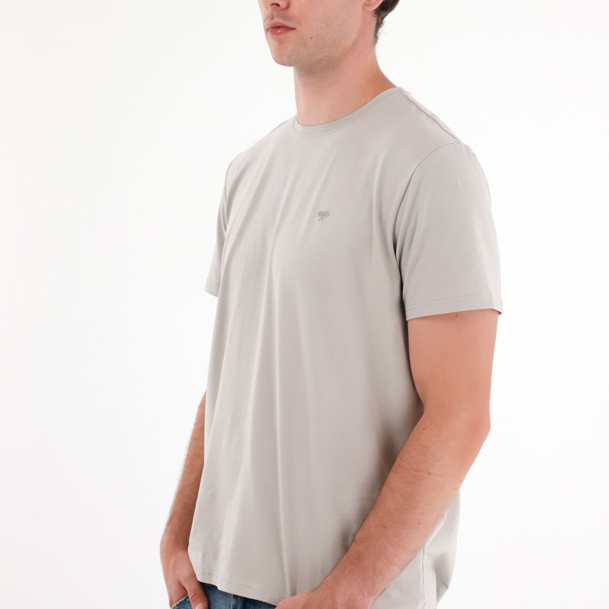 TENNIS - Camiseta con raqueta estampada gris para hombre