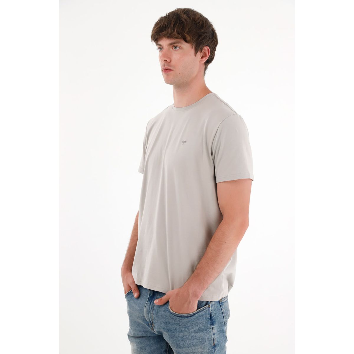 TENNIS - Camiseta con raqueta estampada gris para hombre