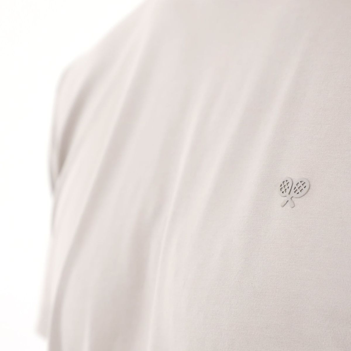 TENNIS - Camiseta con raqueta estampada gris para hombre