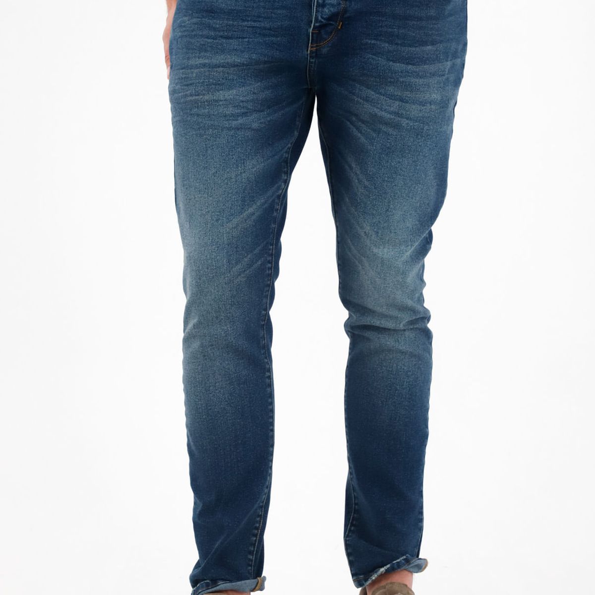 TENNIS - Jean Skinny tiro medio azul para hombre