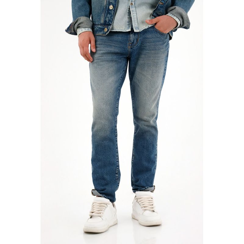 TENNIS - Jean Classic tiro medio azul para hombre