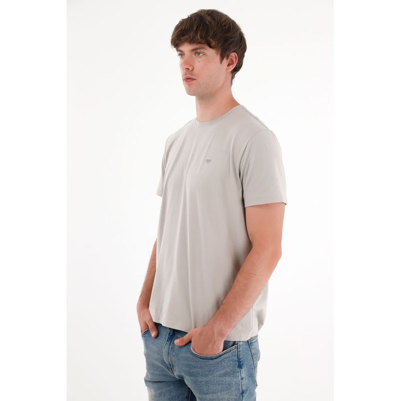TENNIS - Camiseta con raqueta estampada gris para hombre