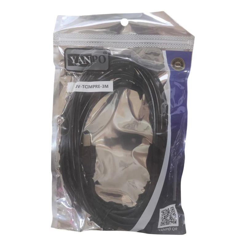 GENERICO - Cable Impresora Usb Tipo C 3 Metros Conector Transfiere Dato