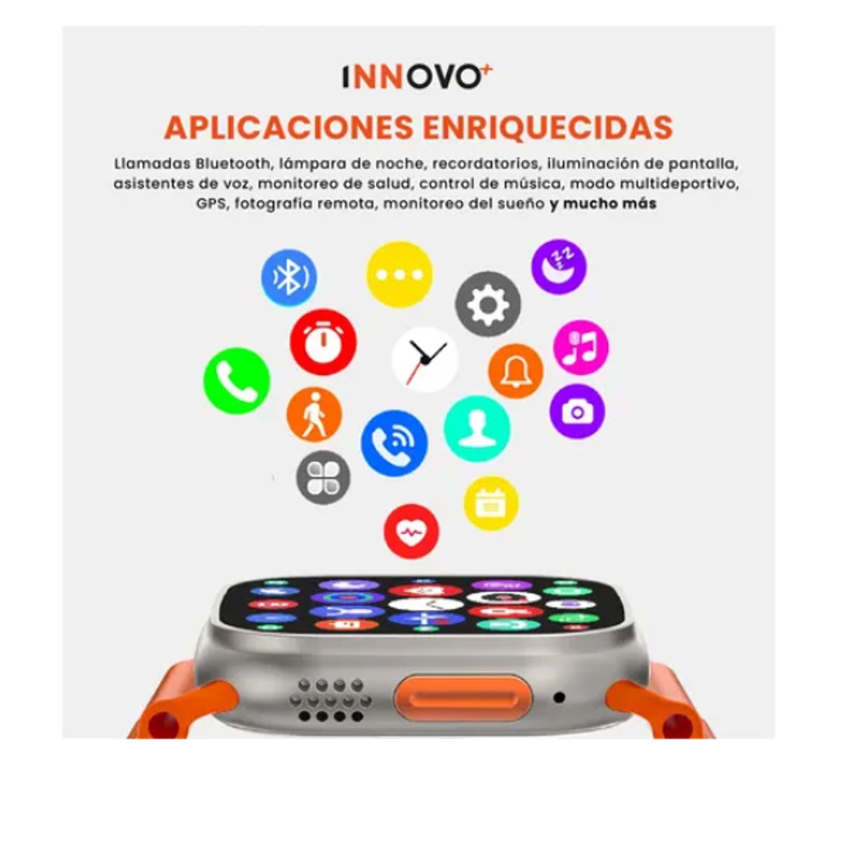INNOVA - SmartWatch V70 7 Pulsos Diversos Colores Modo Deportivo Android Ios