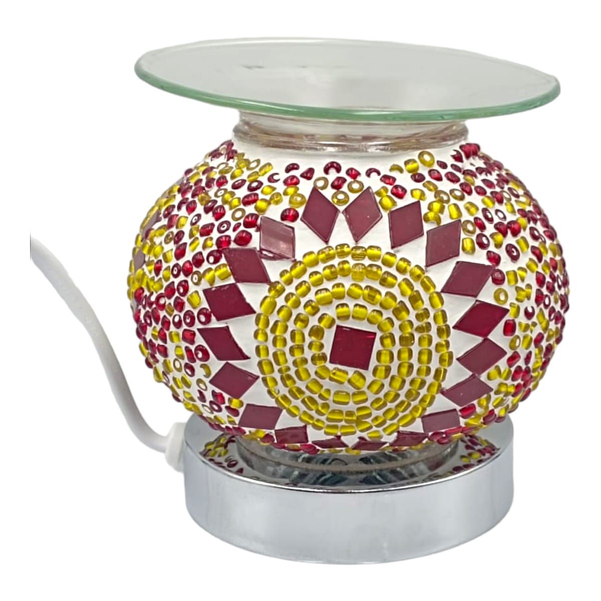 GENERICO - PEBETERO ELECTRICO MOSAICO TIPO TURCO BASE TACTIL + FRAGANCIA 10ML