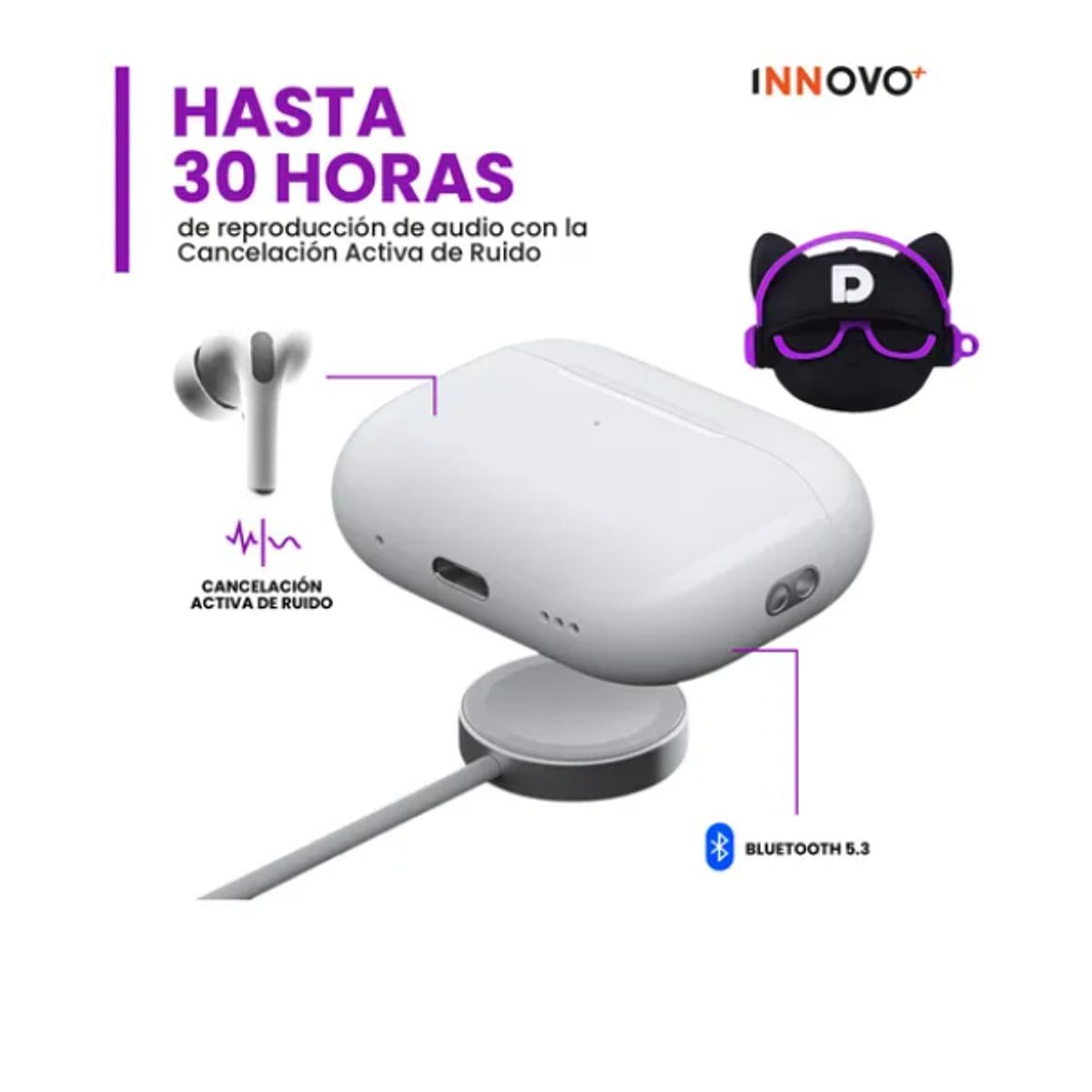 INNOVA - SmartWatch Deportivo Serie 8 Plus Con Audifonos Case Y Videojuegos