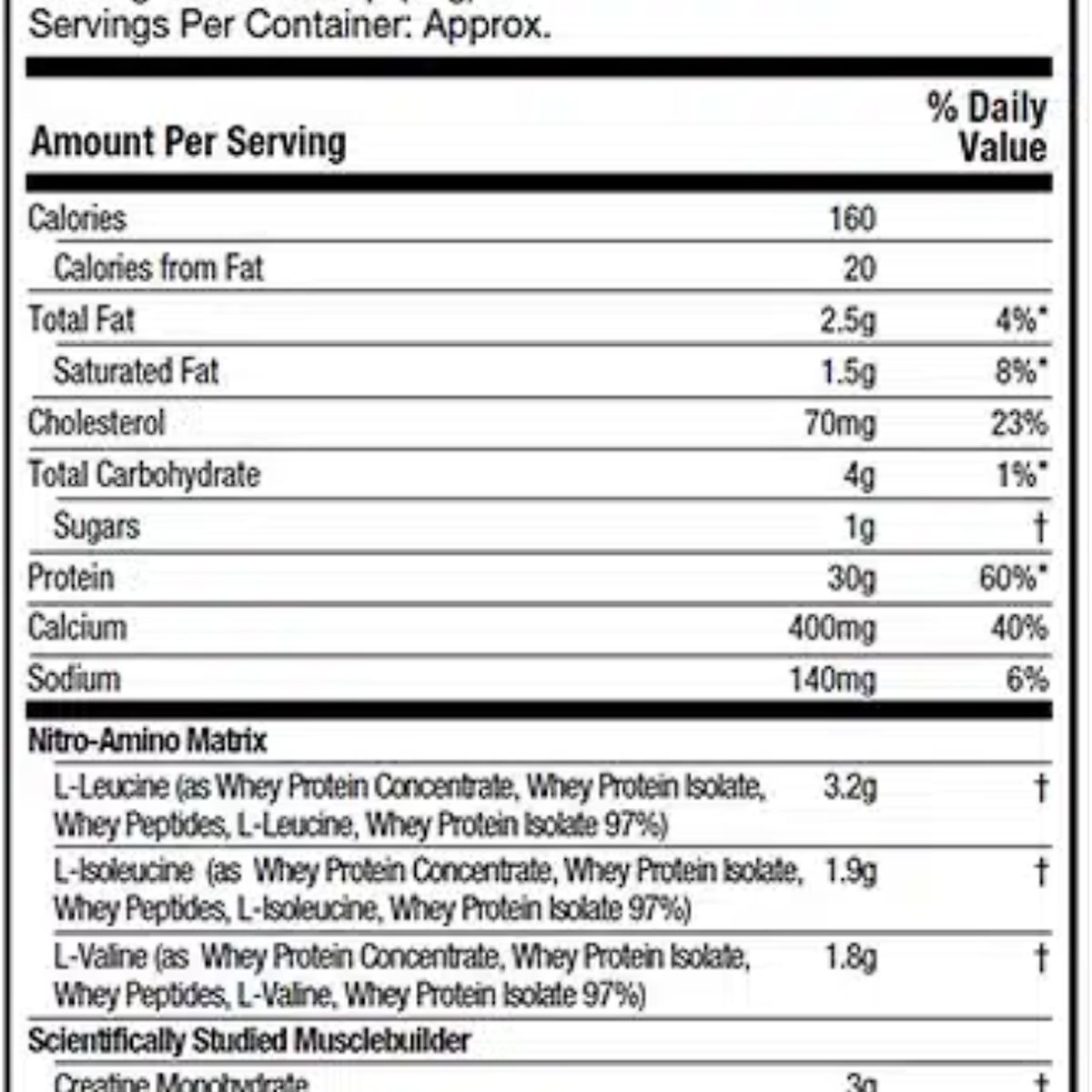 MUSCLETECH - Proteína con creatina Nitro-Tech Whey de 4 lb de Muscletech Vainilla