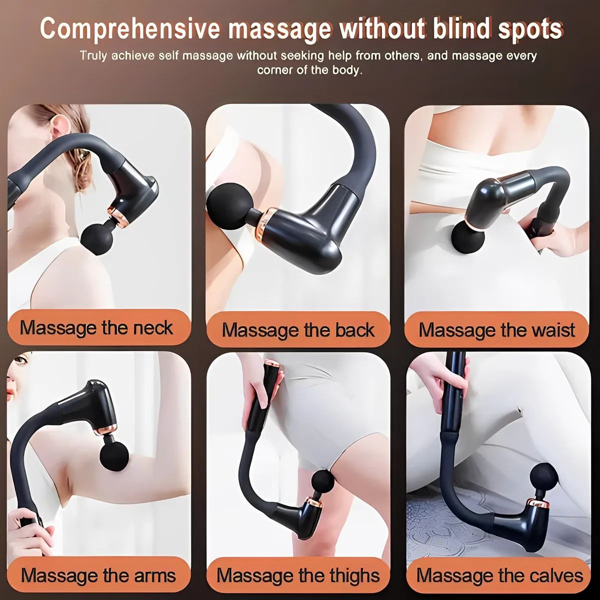 MILOPTS - Masajeador Pistola Con Mango De Extensible Alivio Relajación