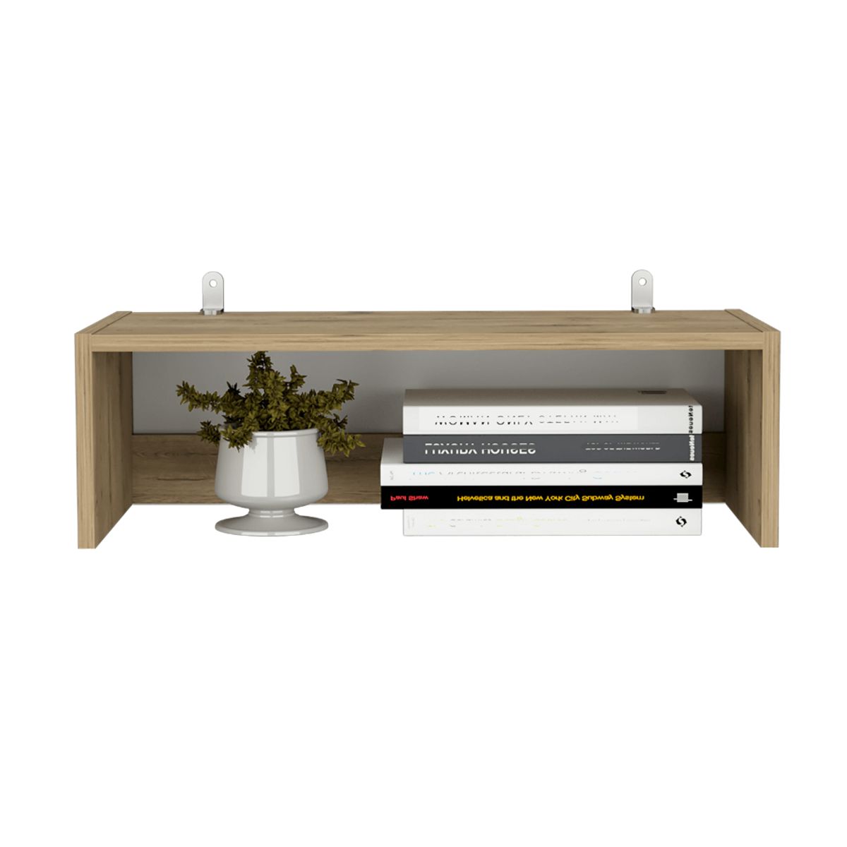 RTA DESIGN - Complemento de Biblioteca Home Macadamia y Blanco Duqueza para Adicionar un Compartimiento a tus Espacios