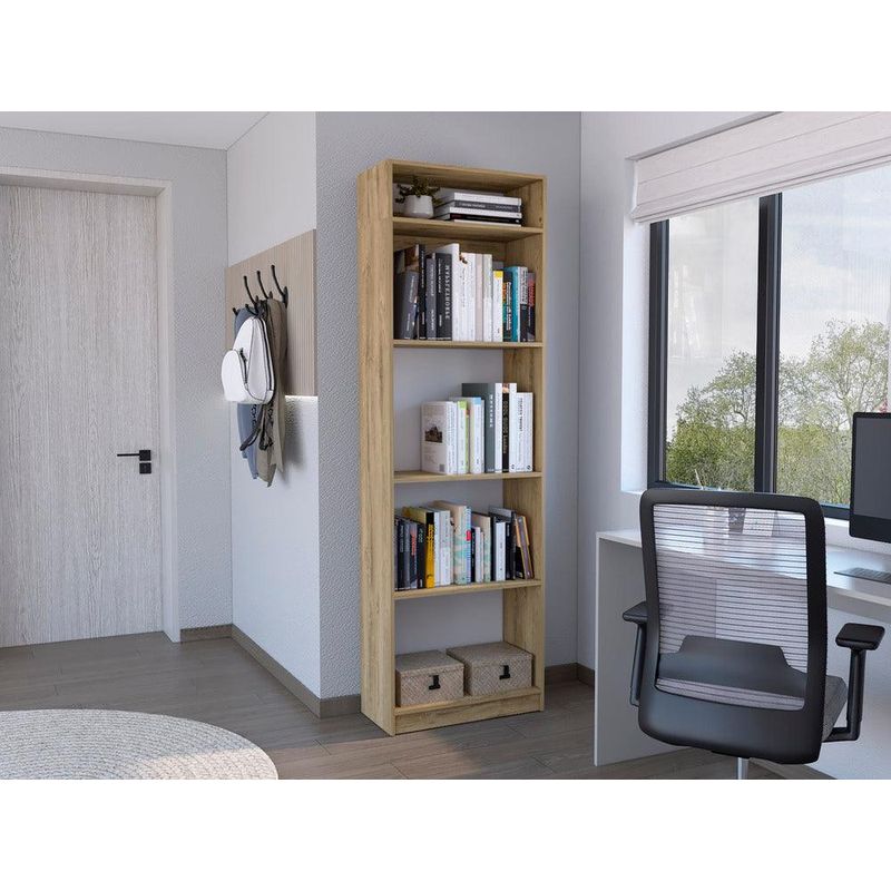 RTA DESIGN - Complemento de Biblioteca Home Macadamia y Blanco Duqueza para Adicionar un Compartimiento a tus Espacios