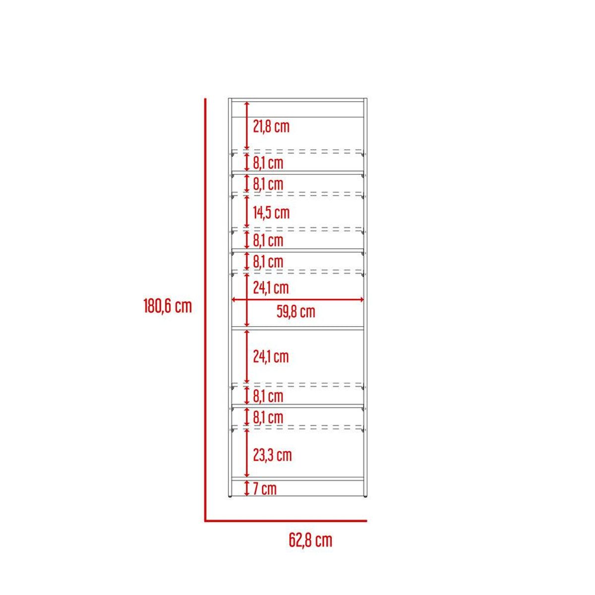 RTA DESIGN - Biblioteca Home Blanco Duqueza con Cinco Entrepaños