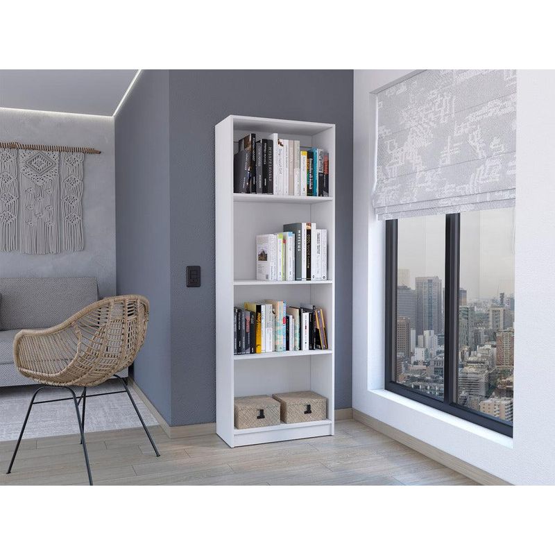 RTA DESIGN - Biblioteca Home Blanco Duqueza con Cuatro Entrepaños