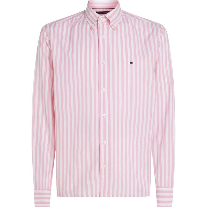 TOMMY HILFIGER - Camisa rosa TH Flex de rayas Tommy Hilfiger