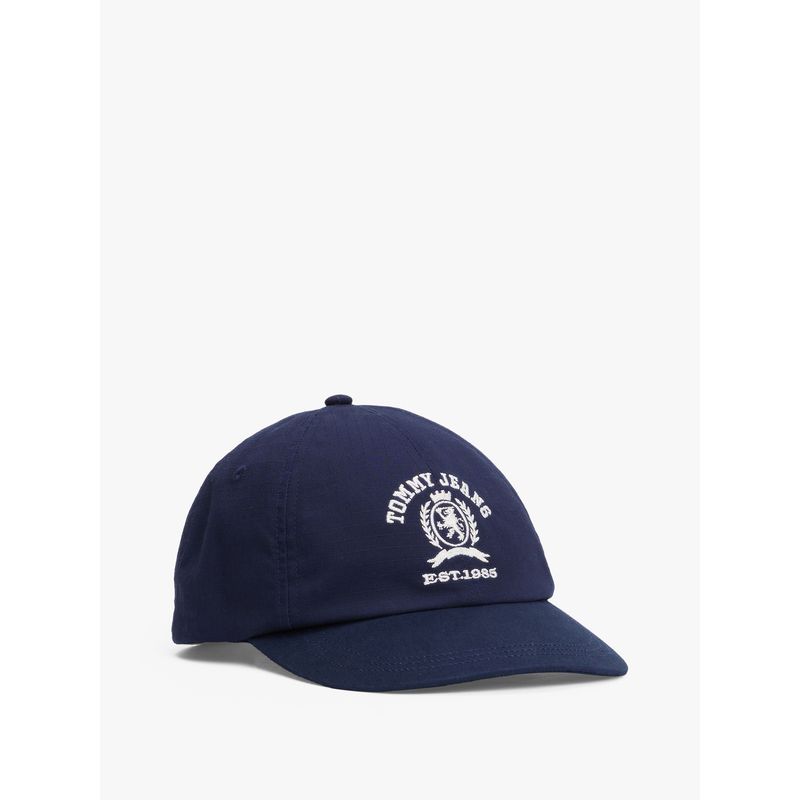 TOMMY HILFIGER - Gorra azul de béisbol con escudo bordado Tommy Hilfiger