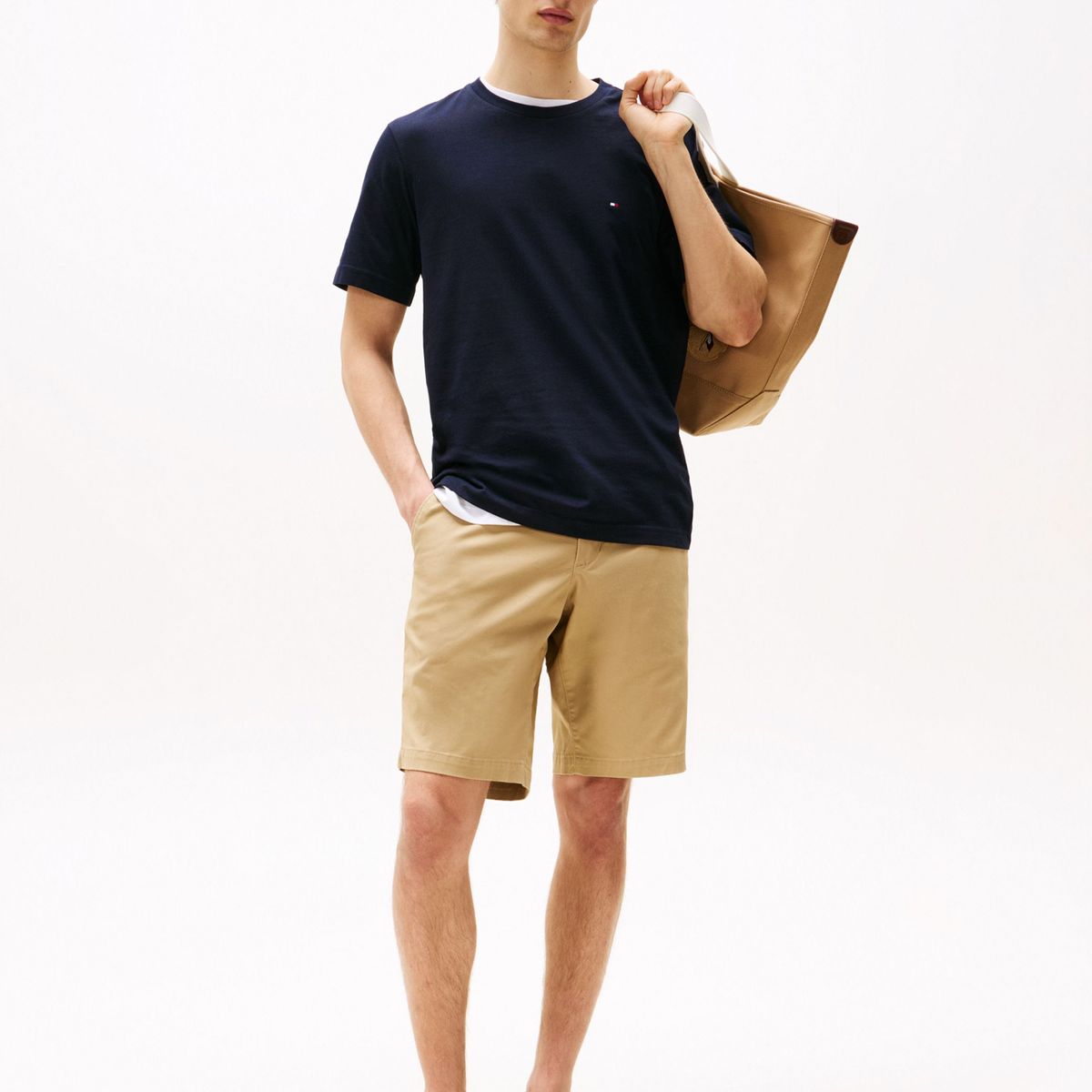 TOMMY HILFIGER - Camiseta azul essential de corte regular Tommy Hilfiger