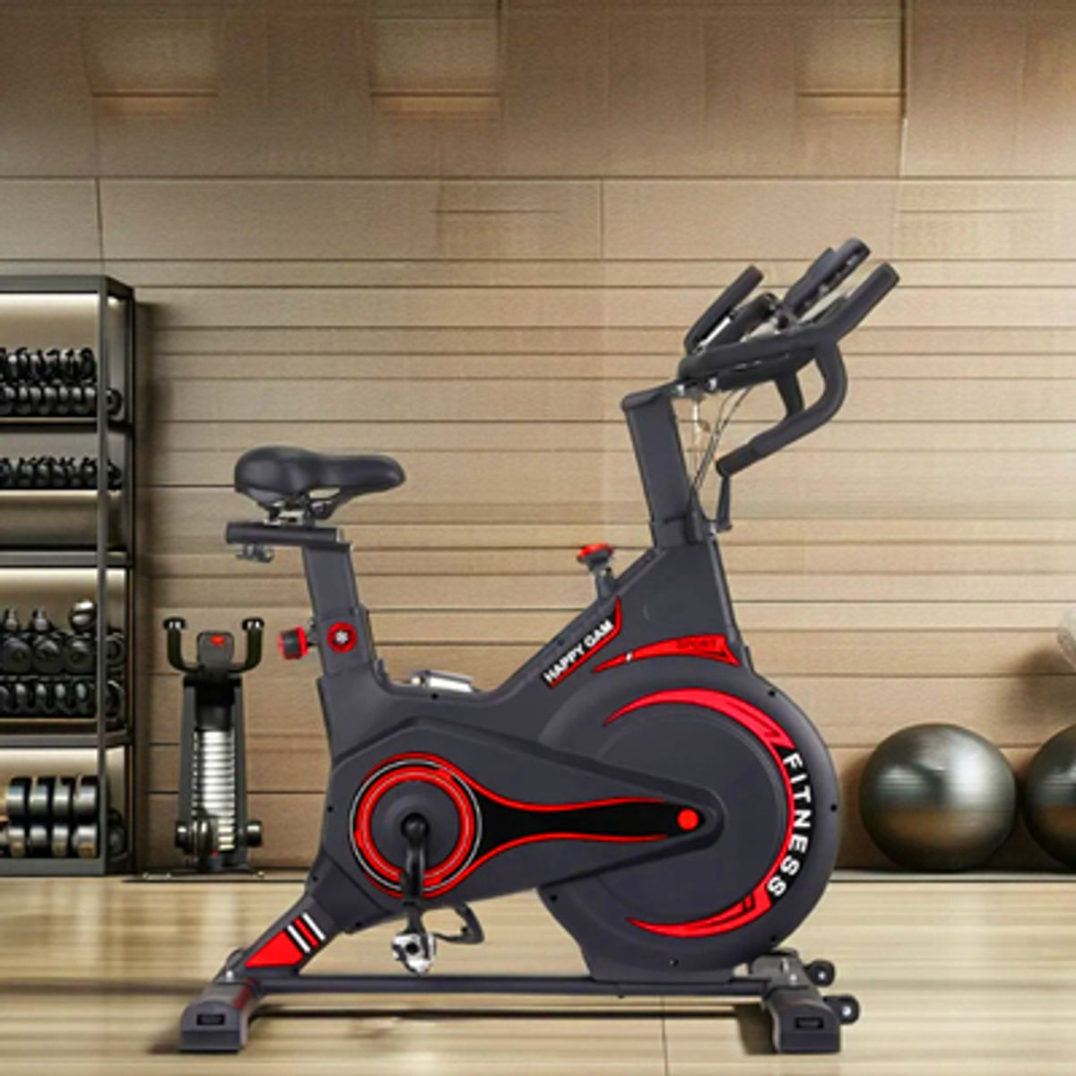 GENERICO - Bicicleta spinning estática banda gym max 150 kg..