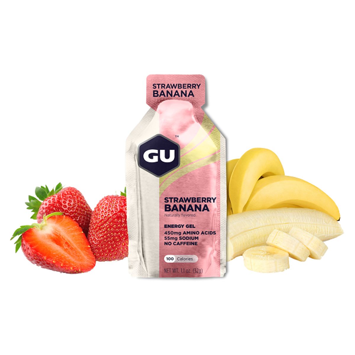 GU - Gel energizante x 24 unidades Fresa Banano sin cafeína