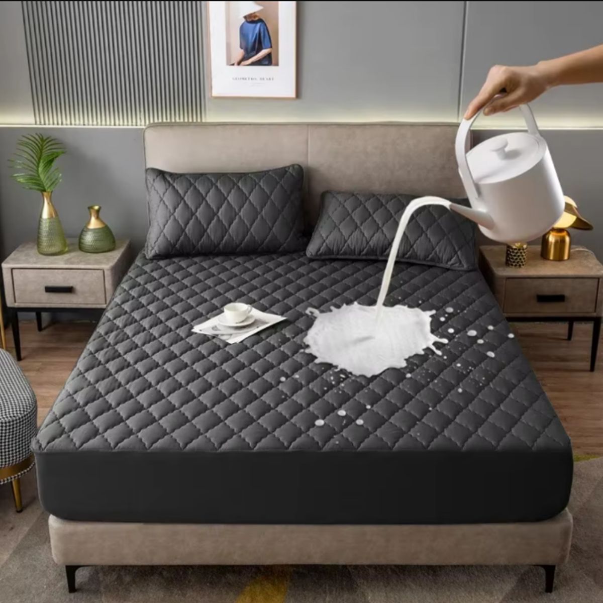 GENERICO - Protector De Colchón Antifluido Impermeable Semidoble