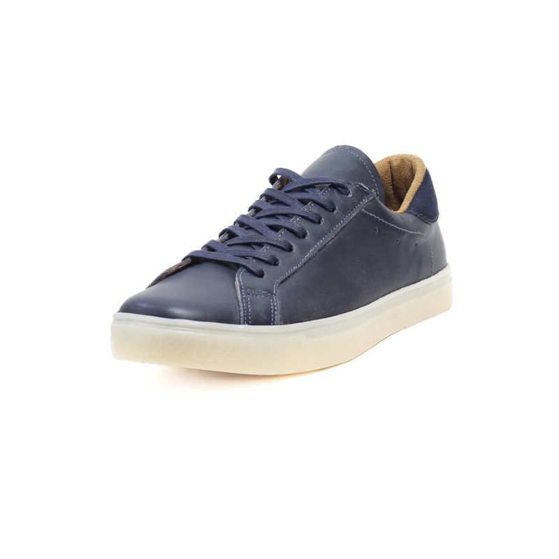 MOOPY - TENIS CUERO AZUL HOMBRE MOOPY MP-7070