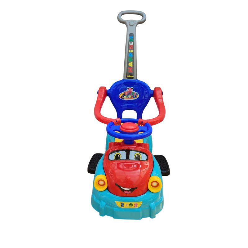 PRAKTIPLAS - Carro Montable Para Niños Con Guia Musical Luces Capota