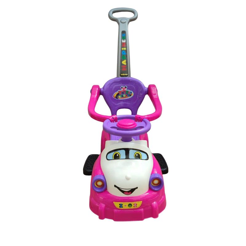 PRAKTIPLAS - Carro Montable Para Niños Con Guia Musical Luces Capota
