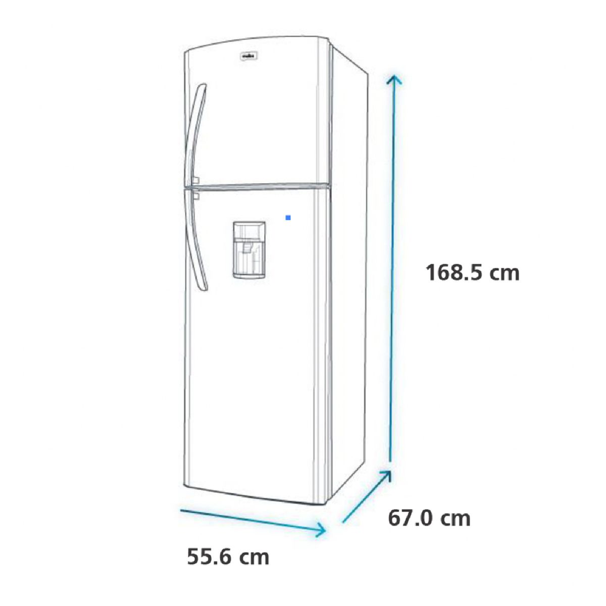 MABE - Nevera MABE 250 Litros RMA267PYCC Black Steel_.
