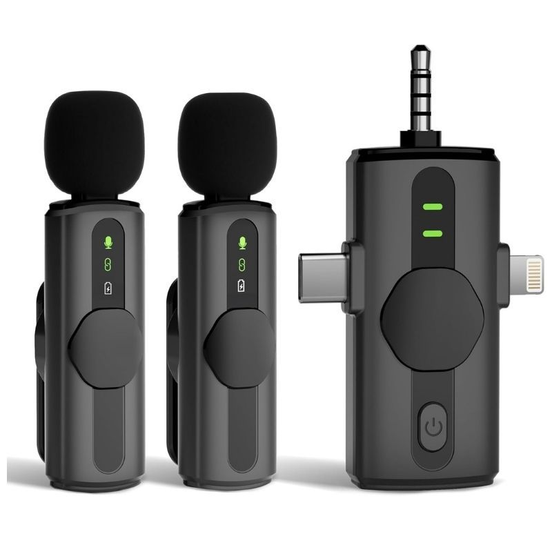 DIVASKIN - Microfonos Inalambrico Solapa Para Celular iPhone iPad Camar