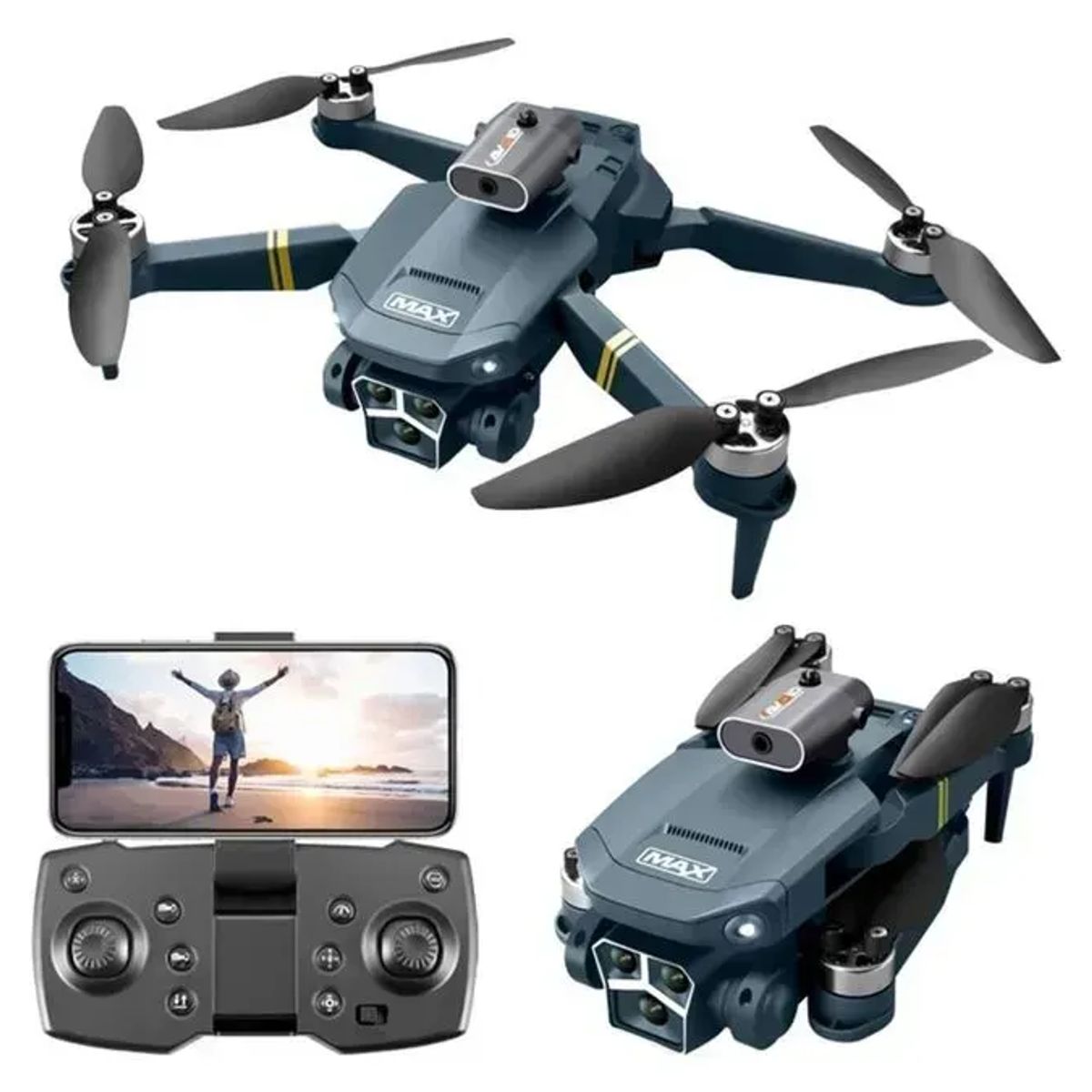 GENERICO - Drone Plegable M3 Max con Doble Cámara HD 720p