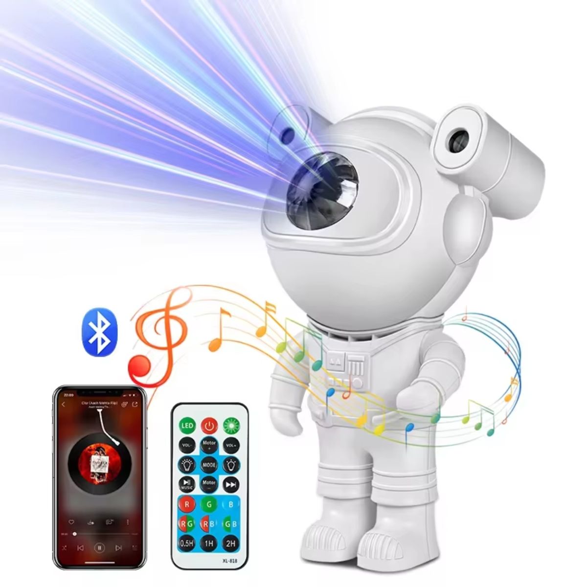 GENERICO - Astronauta Proyector de Estrellas Luna Galaxia con Control